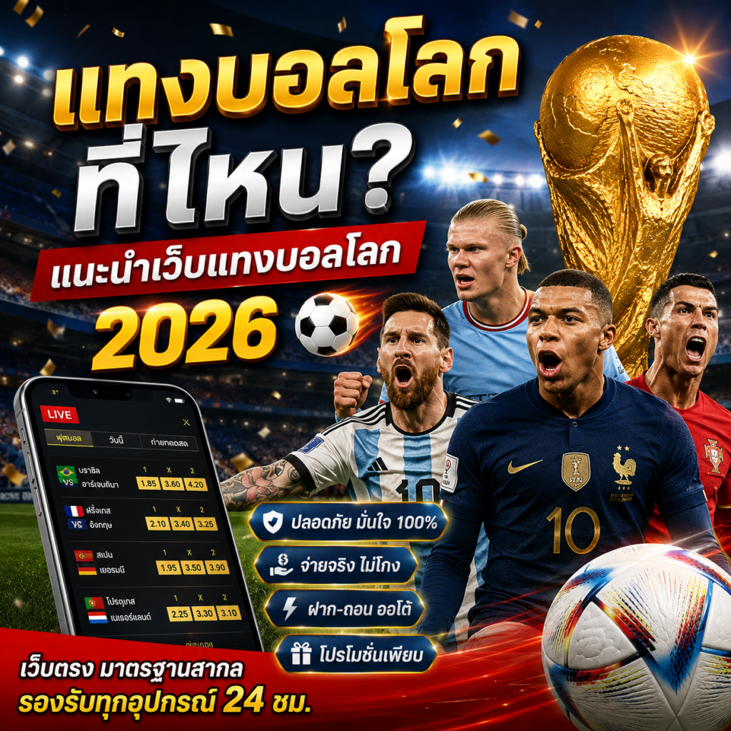 แทงบอลโลกที่ไหน? แนะนำเว็บแทงบอลโลก 2026 ที่ UFAINTER จ่ายจริง ฝากถอนรวดเร็ว