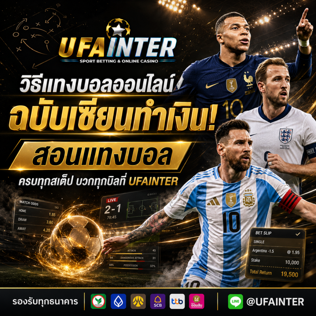 วิธีแทงบอลออนไลน์ สอนแทงบอลออนไลน์ ทุกสเต็ป ทำเงินชัวร์