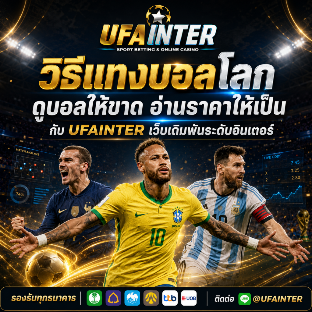 วิธีแทงบอลโลก ดูบอลให้ขาดก่อนวางบิล กับ UFAINTER เว็บเดิมพันระดับอินเตอร์