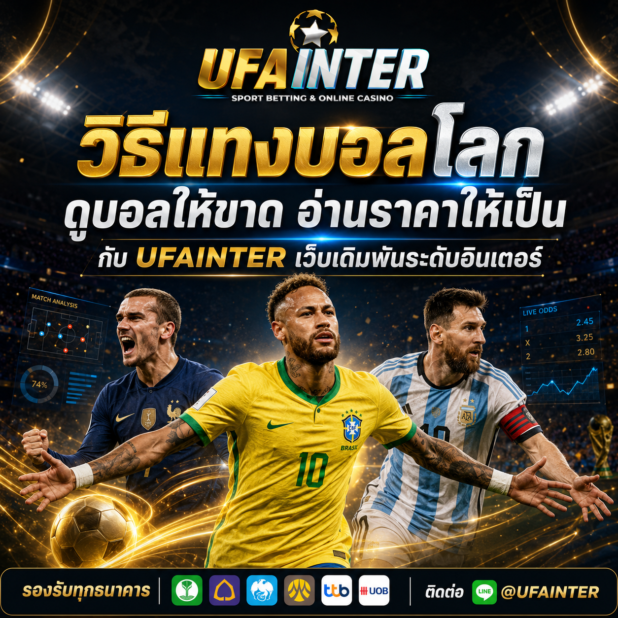 วิธีแทงบอลโลก ดูบอลให้ขาดก่อนวางบิล กับ UFAINTER เว็บเดิมพันระดับอินเตอร์