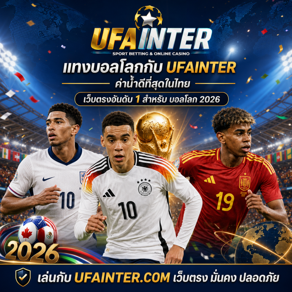 แทงบอลโลกกับ UFAINTER ค่าน้ำดีที่สุดในไทย เว็บตรงอันดับ 1 สำหรับ บอลโลก 2026